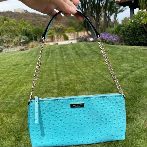 kate spade Handbags - Kate Spade Light Blue Spotted Bag